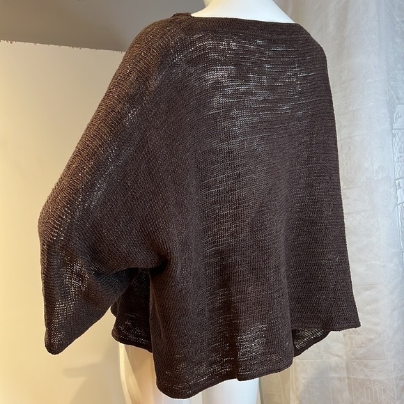 Hino and Malee One Size Brown Linen Summer Sweater - Picture 5 of 9